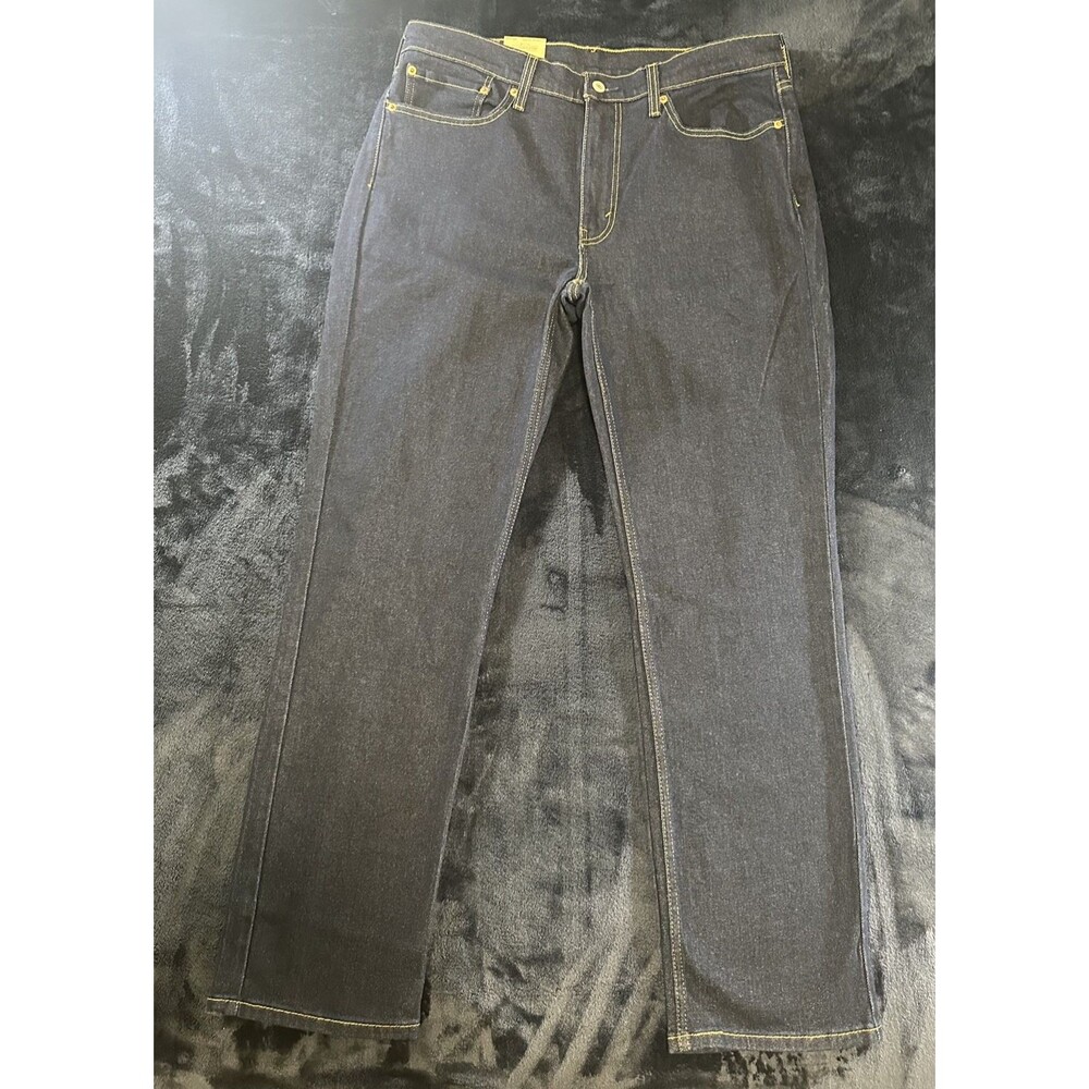 Levis 514 Straight Fit Jeans Stretch Denim Jeans Dark Wash Blue Men's 36x32